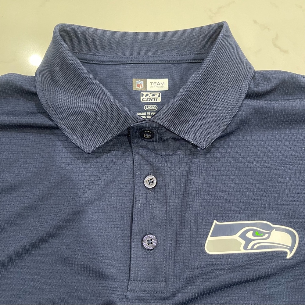 TX3 COOL NFL APPAREL Seattle Seahawks Polo - Picture 4 of 5